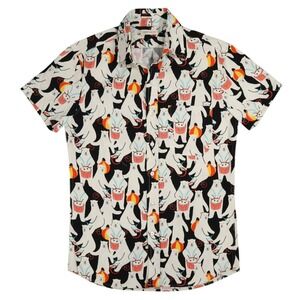 Gustin The Circus Bear Shirt Mens XS Multicolor Polar Bear‎ Toucan Print Cotton
